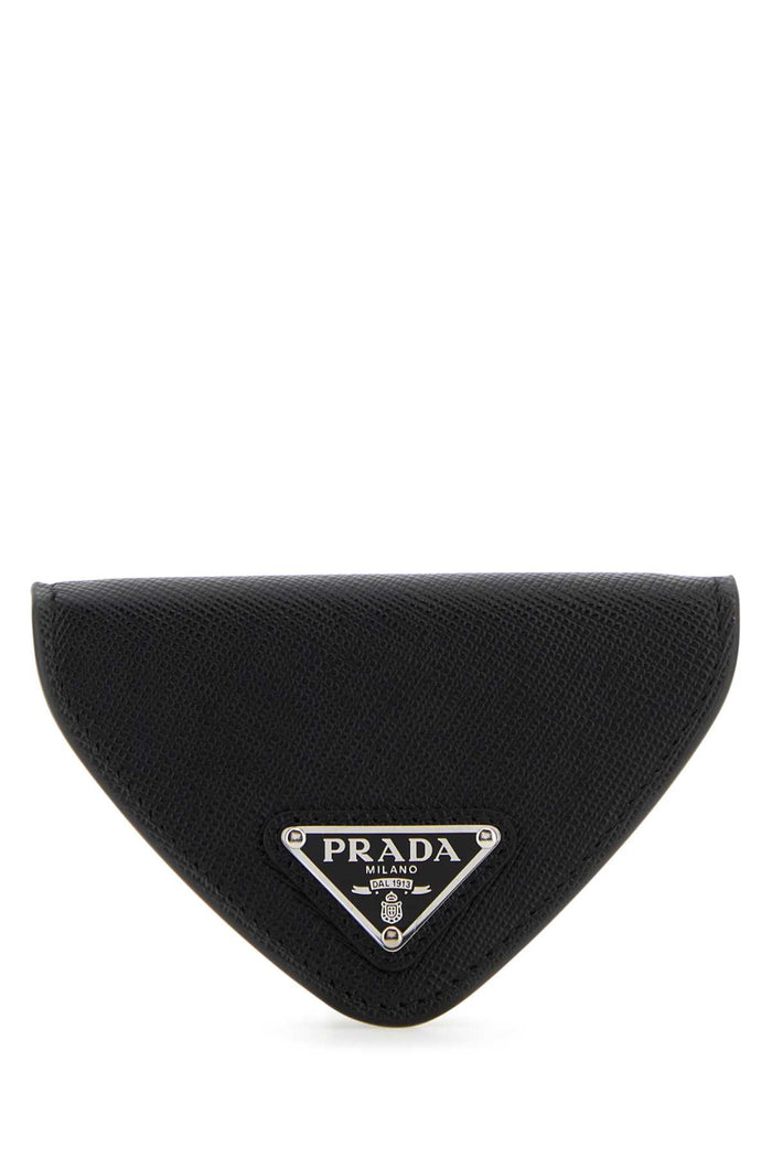 Prada Black Leather Coin Purse