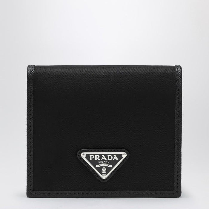 Prada Re-Nylon Enamel-Triangle Logo Wallet