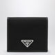 Prada Black Wallet In Nylon E Saffiano