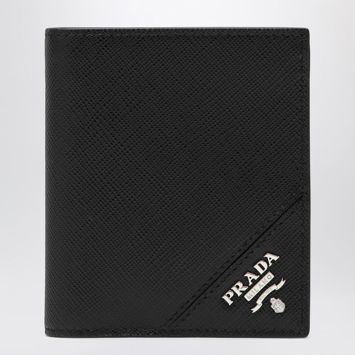 Prada Small Black Wallet In Saffiano