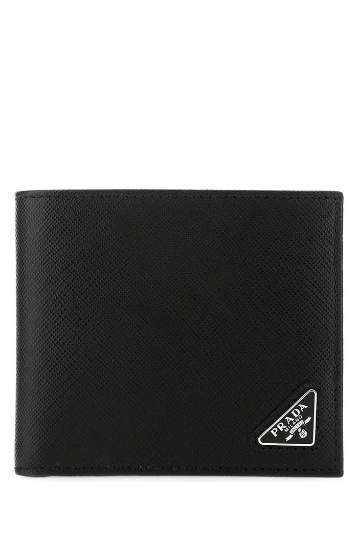 Prada Men Black Calf Leather Wallet