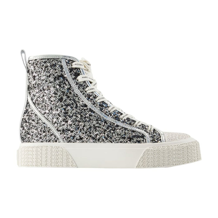 Marc Jacobs The High Top Sneakers -  - Synthetic - Silver