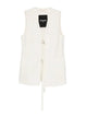 Patrizia Pepe White Viscose Linen Vest