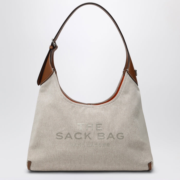 Marc Jacobs Sack Bag Bucket Bag In Canvas And Leather Beige/Argan