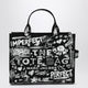 Marc Jacobs The Tote Bag Medium Black With Punk Lettering