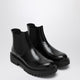 Prada  Black Leather Ankle Boot