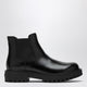 Prada Black Leather Ankle Boot