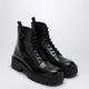 Prada  Black Brushed Leather Ankle Boot