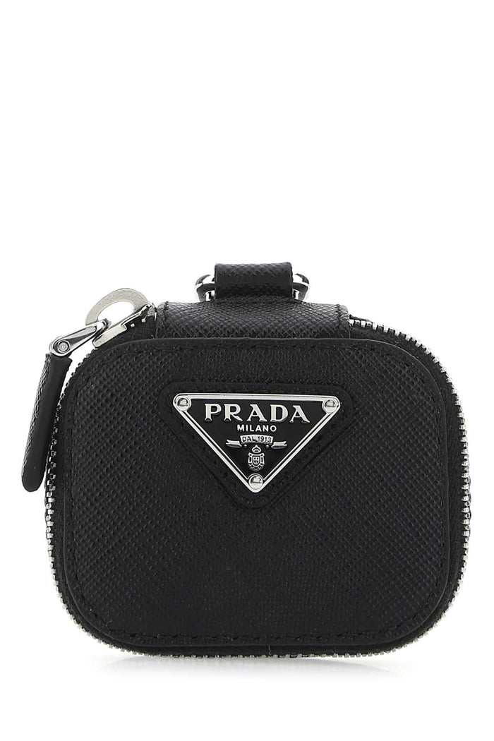 Prada Black Leather Air Pods Case