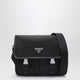 Prada Black Shoulder Bag In Re-Nylon And Saffiano Leather