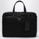 Prada Black Renylon And Saffiano Work Bag