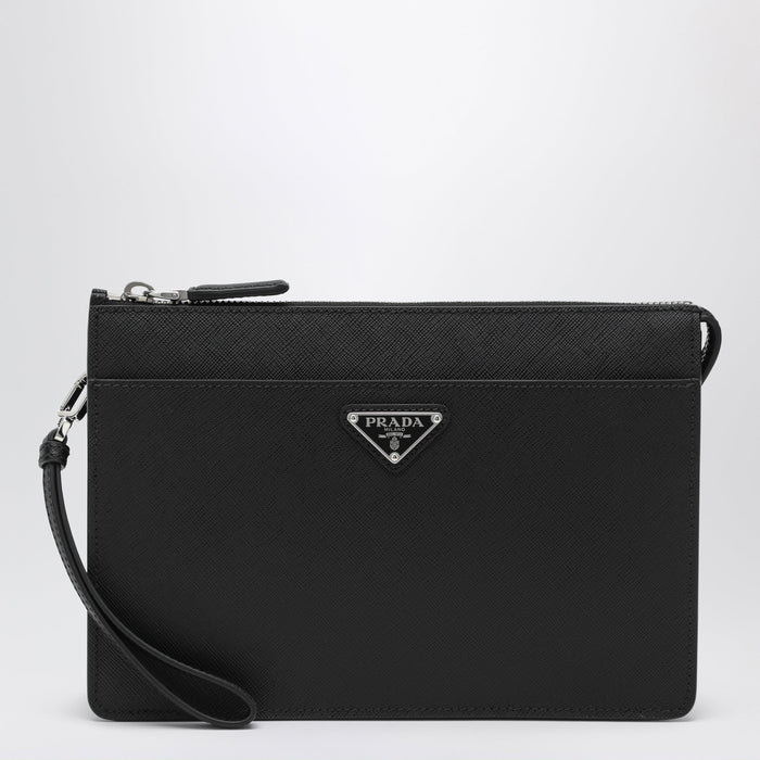 Prada Black Saffiano Leather Pouch