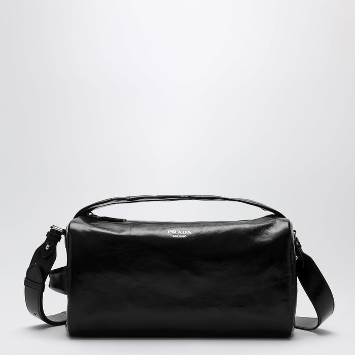 Prada Black Leather Bag With Glossy Finish