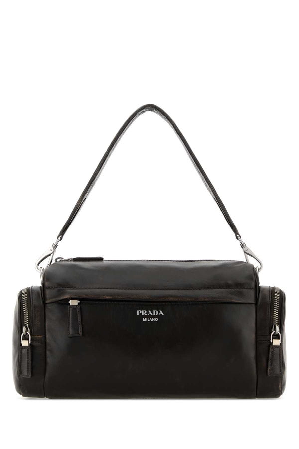 Prada Dark Brown Nappa Leather Crossbody Bag