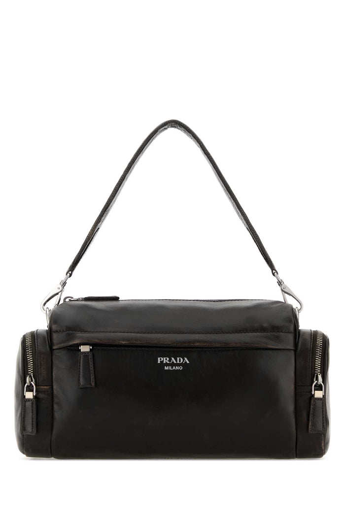 Prada Dark Brown Nappa Leather Crossbody Bag