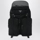 Prada Backpack In Black Re-Nylon And Saffiano