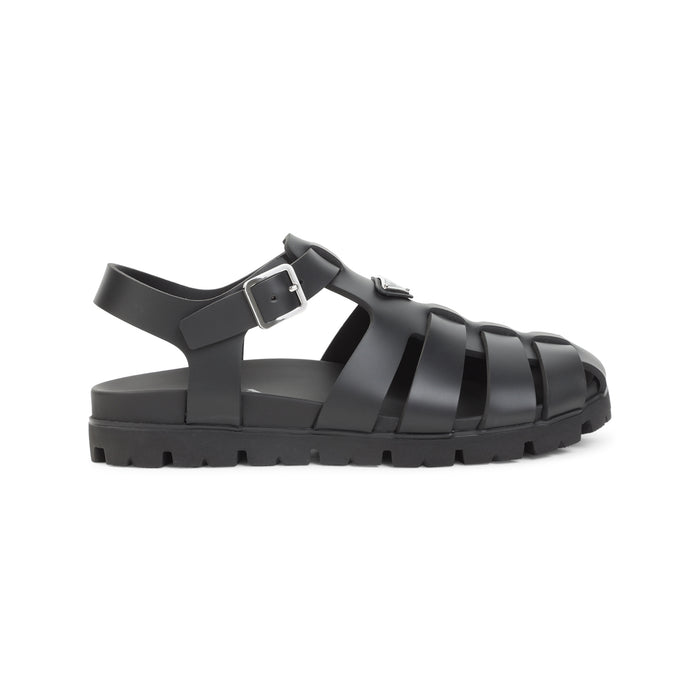 Prada Black Eva Sandals