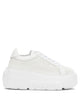 Casadei White Polyurethane Leather Sneakers