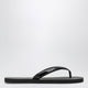 Prada Black Brushed Leather Flip-Flop Sandals