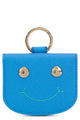 Longchamp Leather Card Holder With Metal Ring