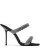 Alexander Wang Stiletto Sandals With Crystal Embellishments