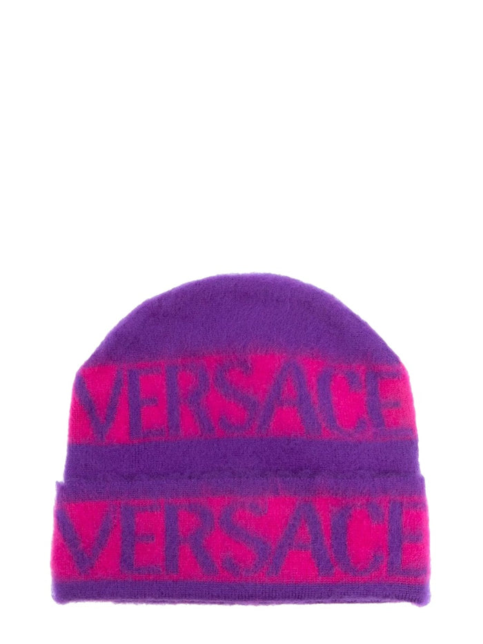 Versace Beanie Logo Stripes