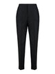 Alberta Ferreti Black Virgin Wool Silk Pants