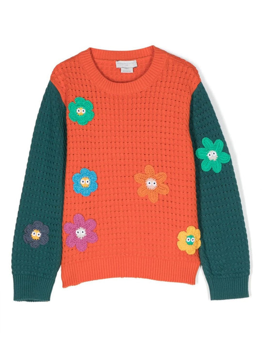 Stella Mccartney "Flowers" Crew Neck Pullover