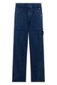 Stone Island Loose Fit Fatigue Jeans With Pockets