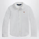 Polo Ralph Lauren White Oxford Shirt With Ruffles