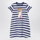 Polo Ralph Lauren Polo Bear Striped Dress Navy Blue/White