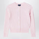 Polo Ralph Lauren Pink Fine Cable-Knit Cotton Cardigan