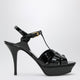 Saint Laurent Tribute Platform Sandals In Black Patent Leather