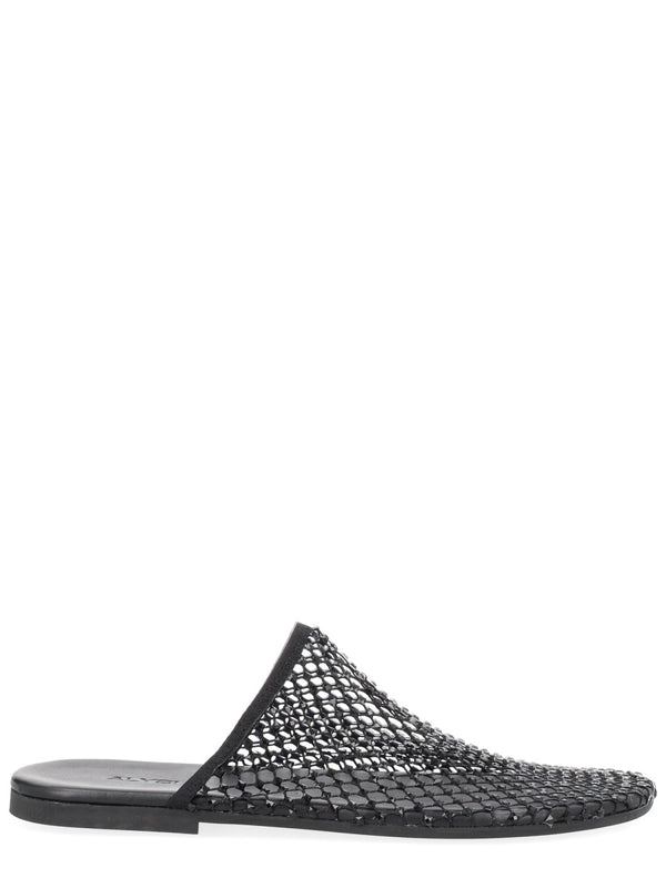 Alysi Black Polyester Flats