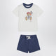 Polo Ralph Lauren White/Blue Polo Bear Two-Piece Set