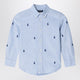 Polo Ralph Lauren Light Blue Button-Down Shirt With Logos