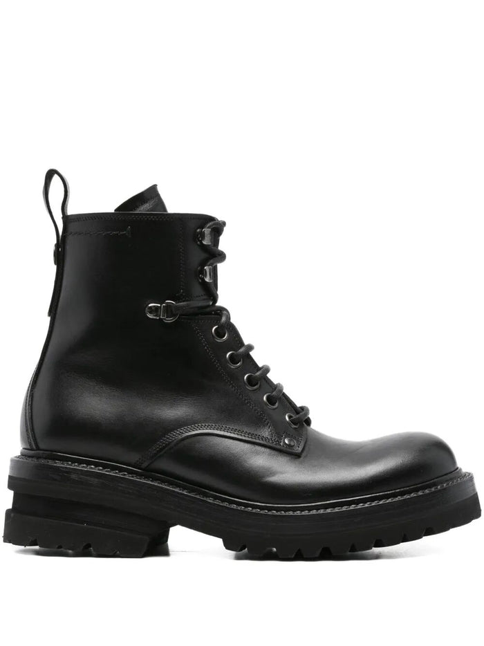 Premiata Elba Leather Military Boots