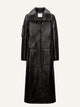Courregès Black Cotton Polyurethane Elastane Viscose Coat