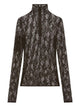 Courregès Black Stretch Lace Top