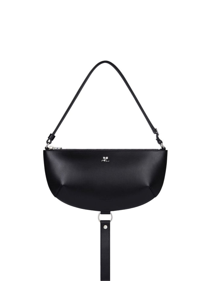 Courregès Black Calf Leather Handbag