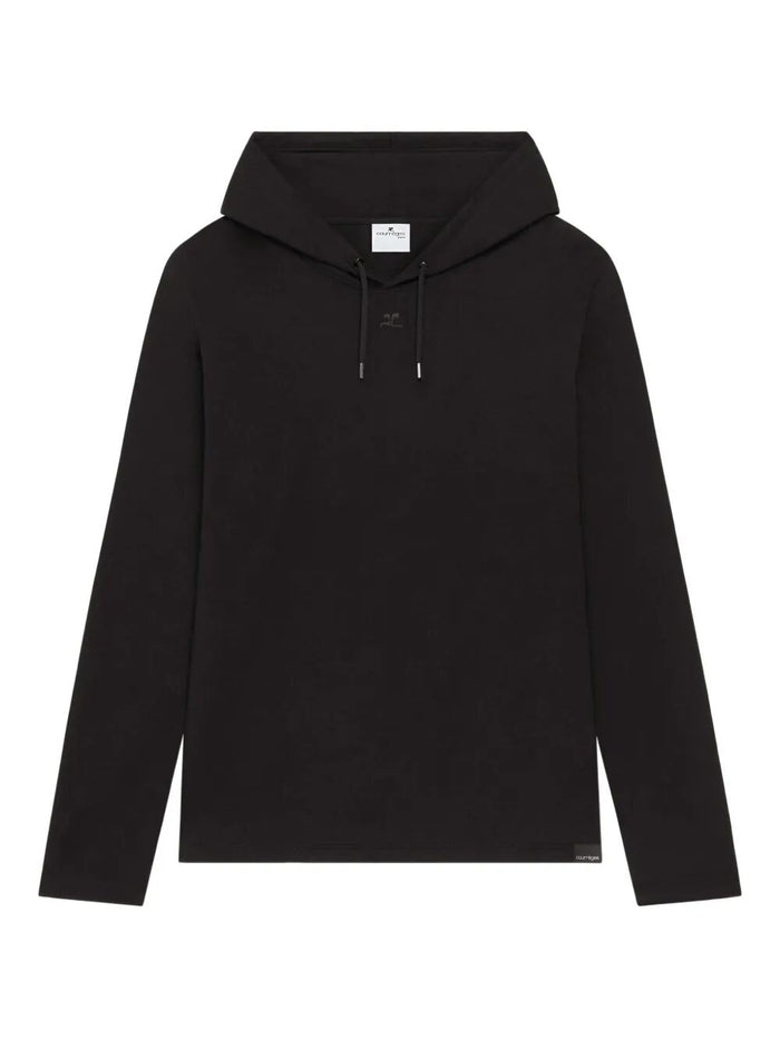 Courregès "Off Shoulder" Hooded T-Shirt