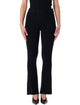 Courregès Courrèges Black Rib-Knit Pants With Pockets