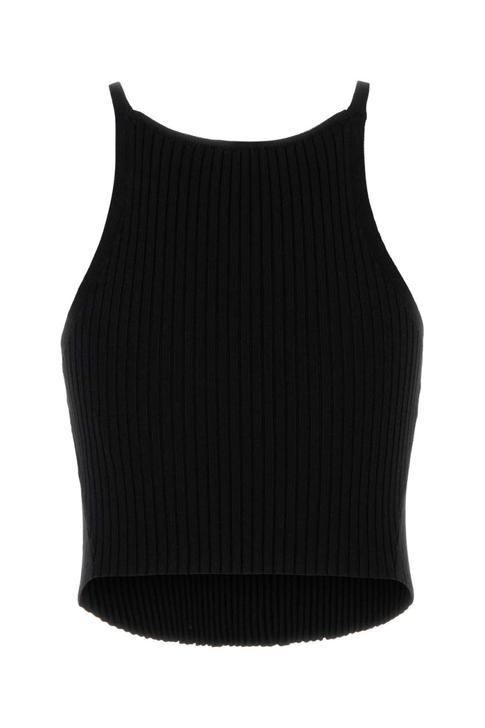 Courregès Black Viscose Blend Tank Top