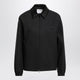 Courrèges Black Bomber Jacket In Cotton With Vinyl Collar