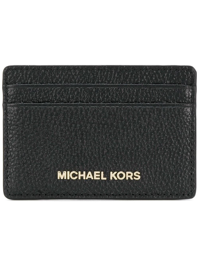 Michael Michael Kors Logo Detail Leather Card Holder