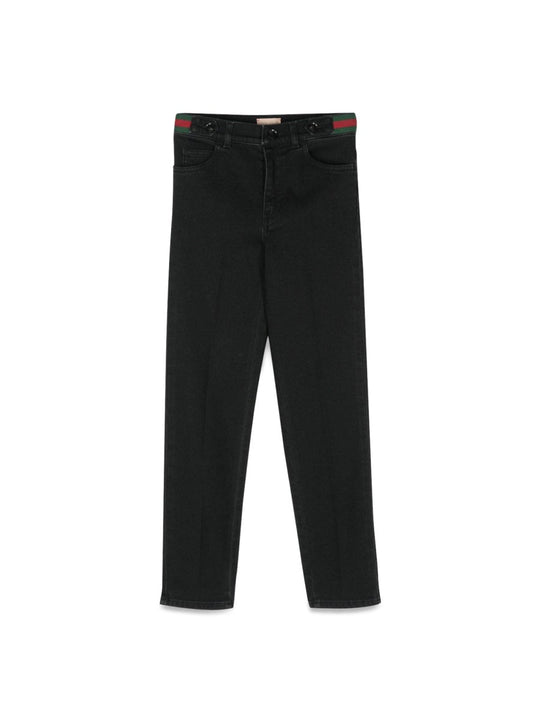 Gucci J Pants Black Denim/Black/Mix