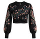 Farm Rio Black Silk Top