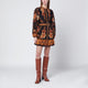 Farm Rio Black Majestic Garden Mini Dress