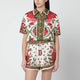 Farm Rio Linen-Blend Shirt With Floral Print