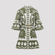 Farm Rio Green Palermo Cotton Mini Dress